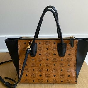 Authentic MCM tote with shoulder strap. Only used twice- looks brand new.
